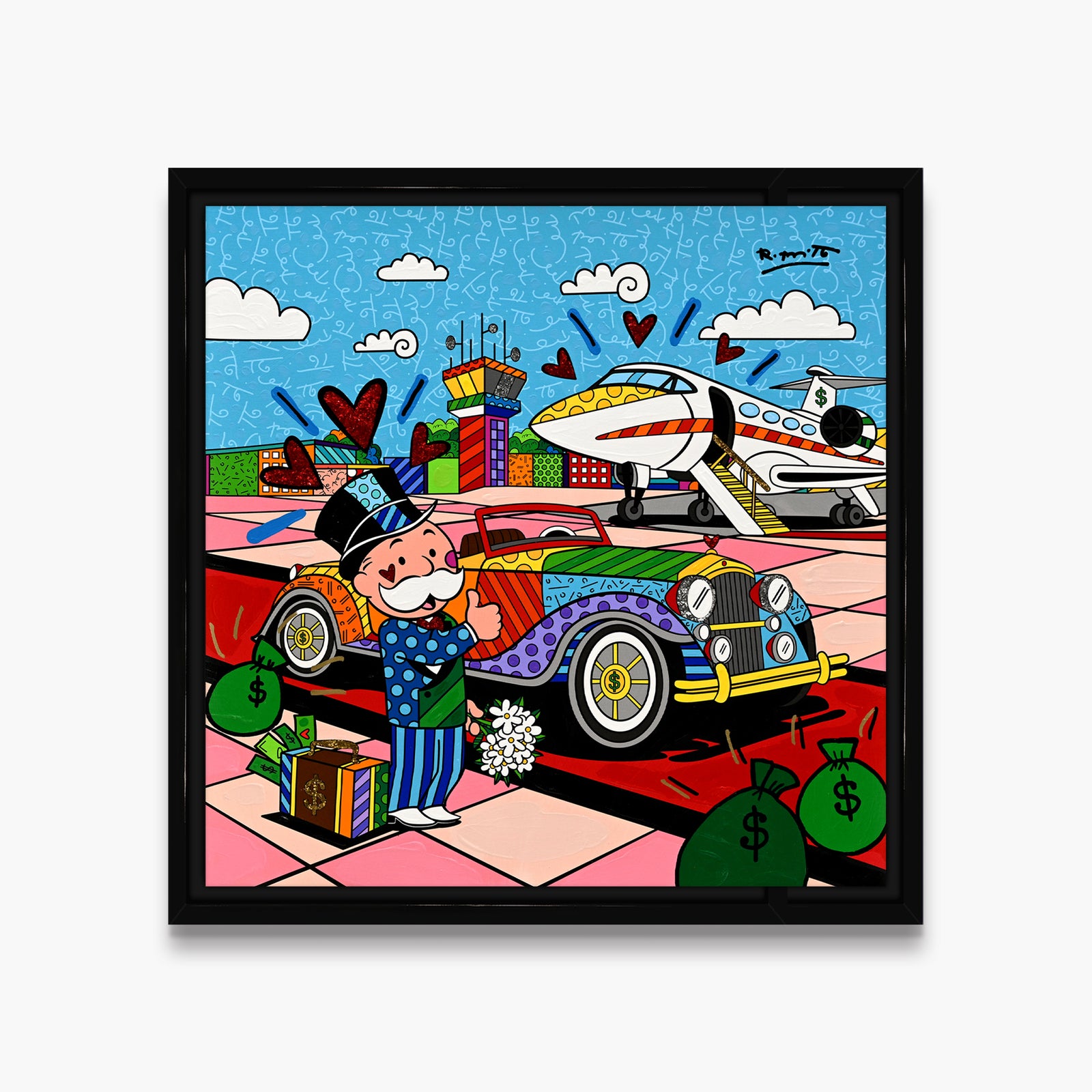 Billionaire's Club (Monopoly By Britto) - Mixed Media Original
