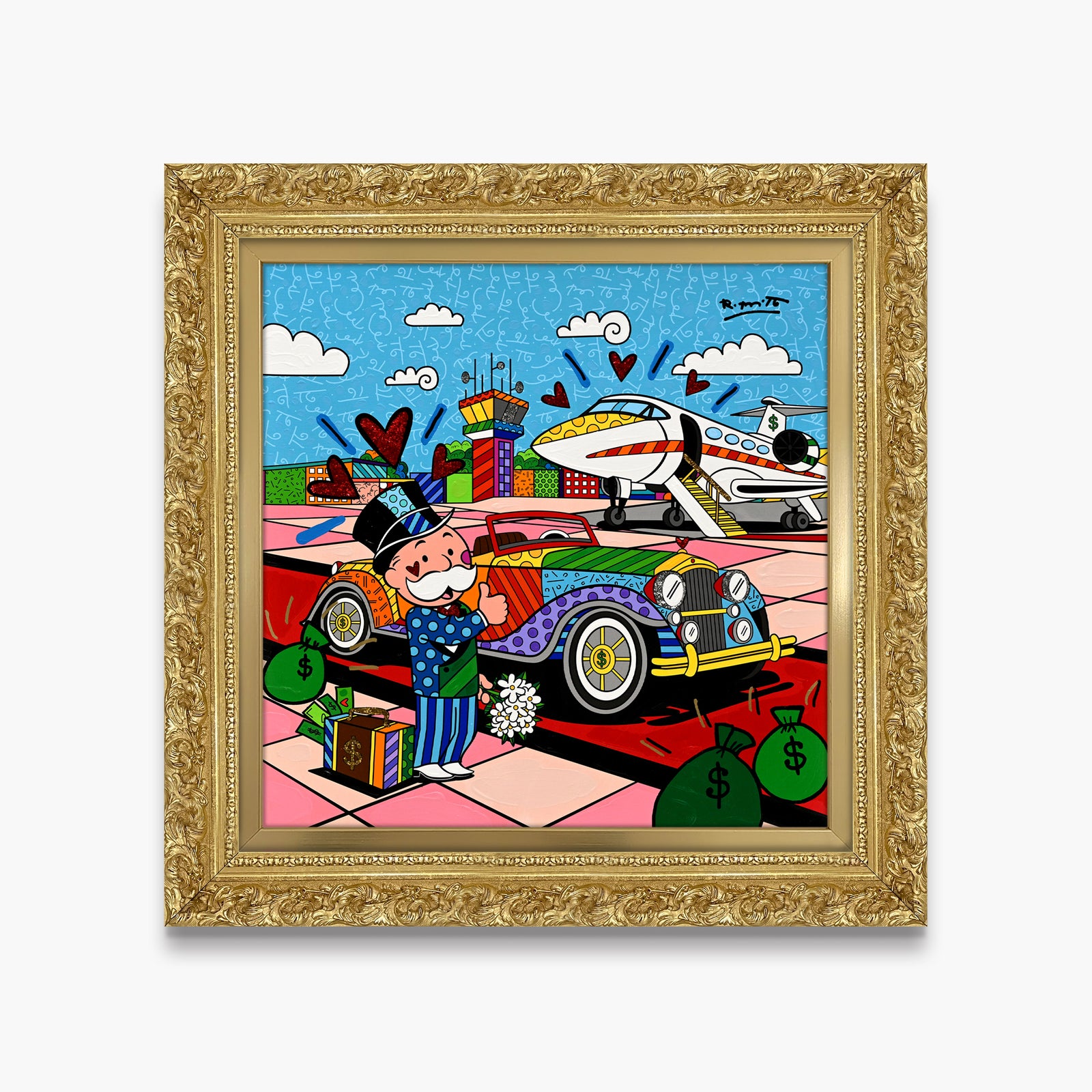 Billionaire's Club (Monopoly By Britto) - Mixed Media Original