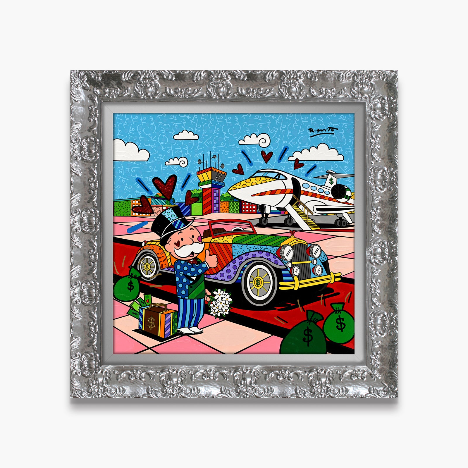 Billionaire's Club (Monopoly By Britto) - Mixed Media Original
