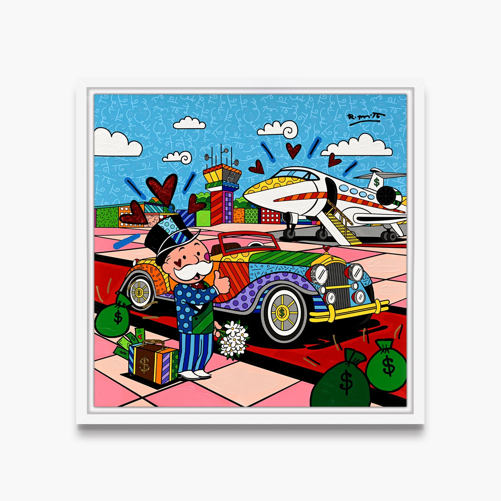 Billionaire's Club (Monopoly By Britto) - Mixed Media Original