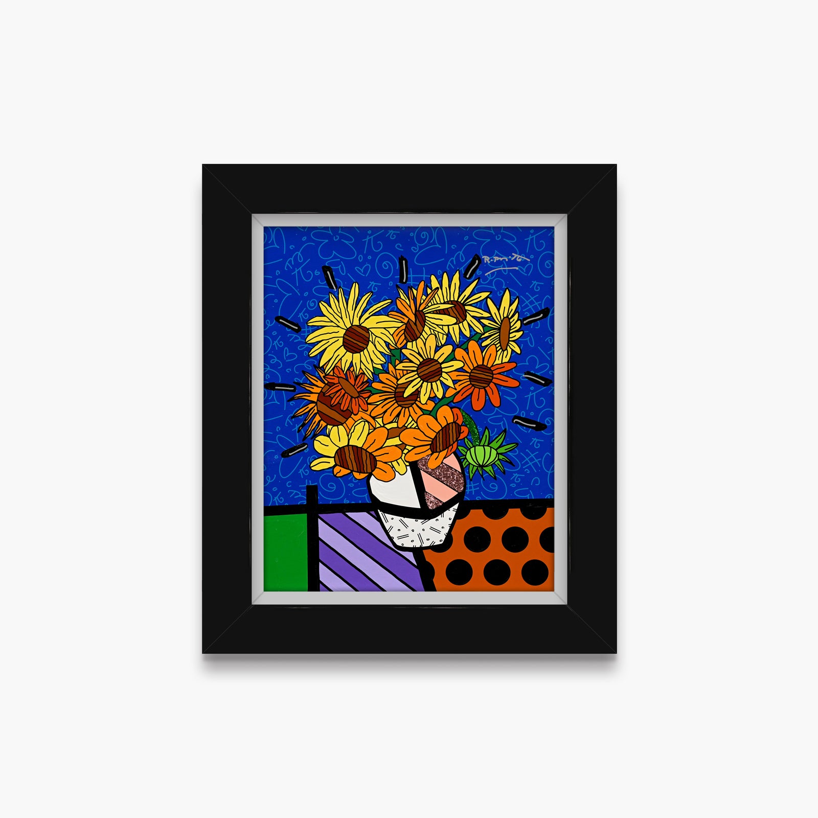 Golden Sunflowers - Mixed Media Original
