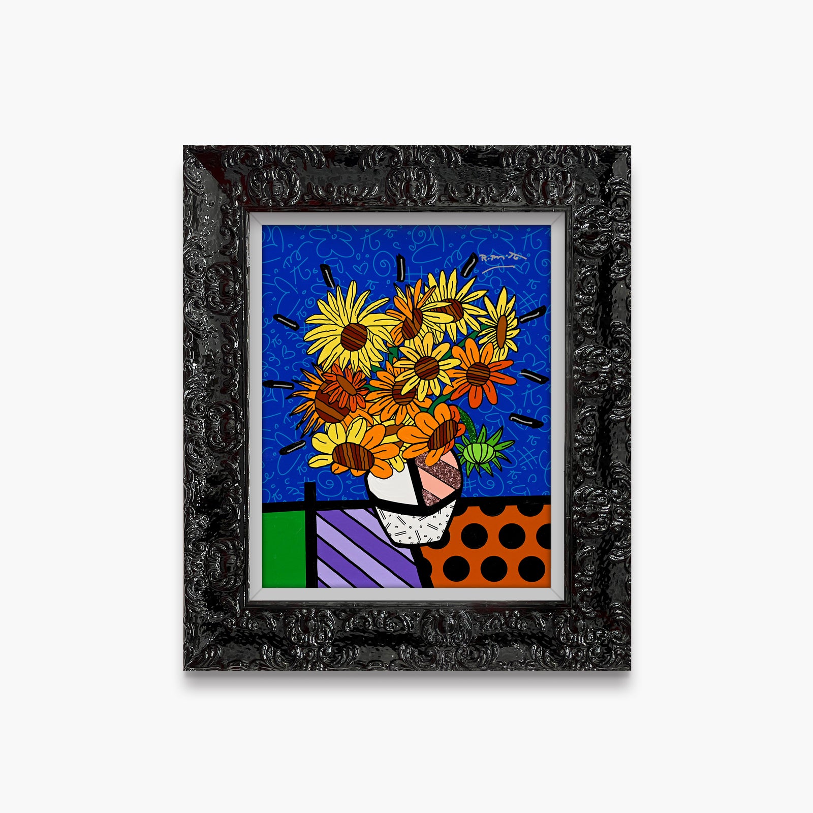 Golden Sunflowers - Mixed Media Original
