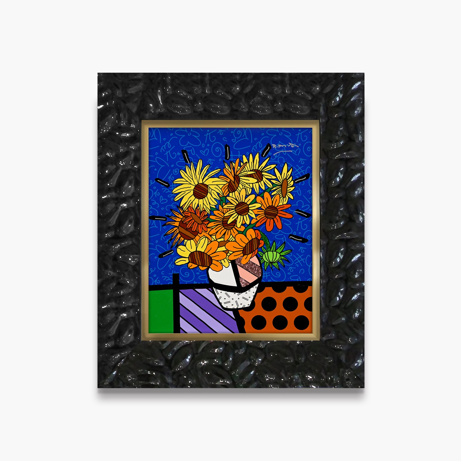 Golden Sunflowers - Mixed Media Original
