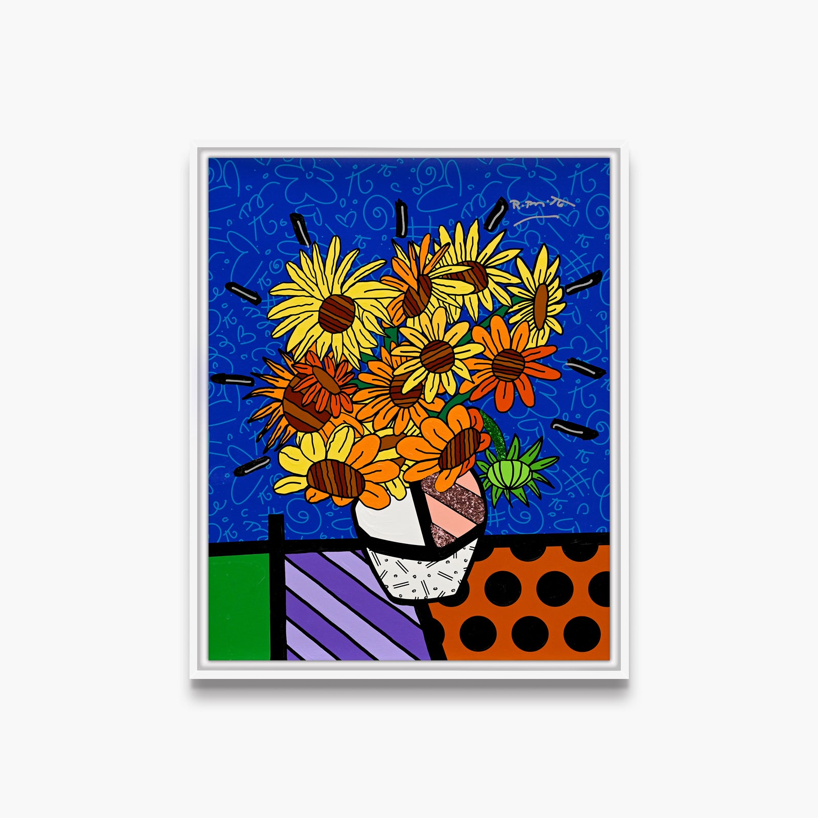 Golden Sunflowers - Mixed Media Original