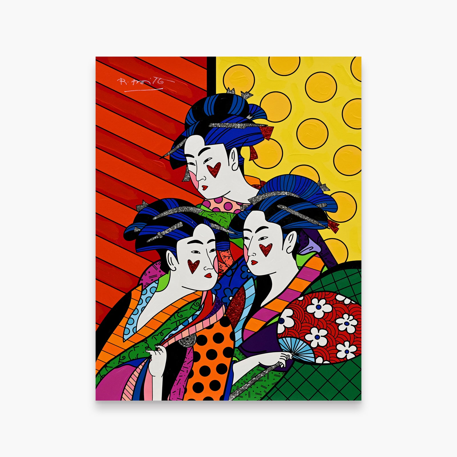 Three Beauties - Mixed Media Original