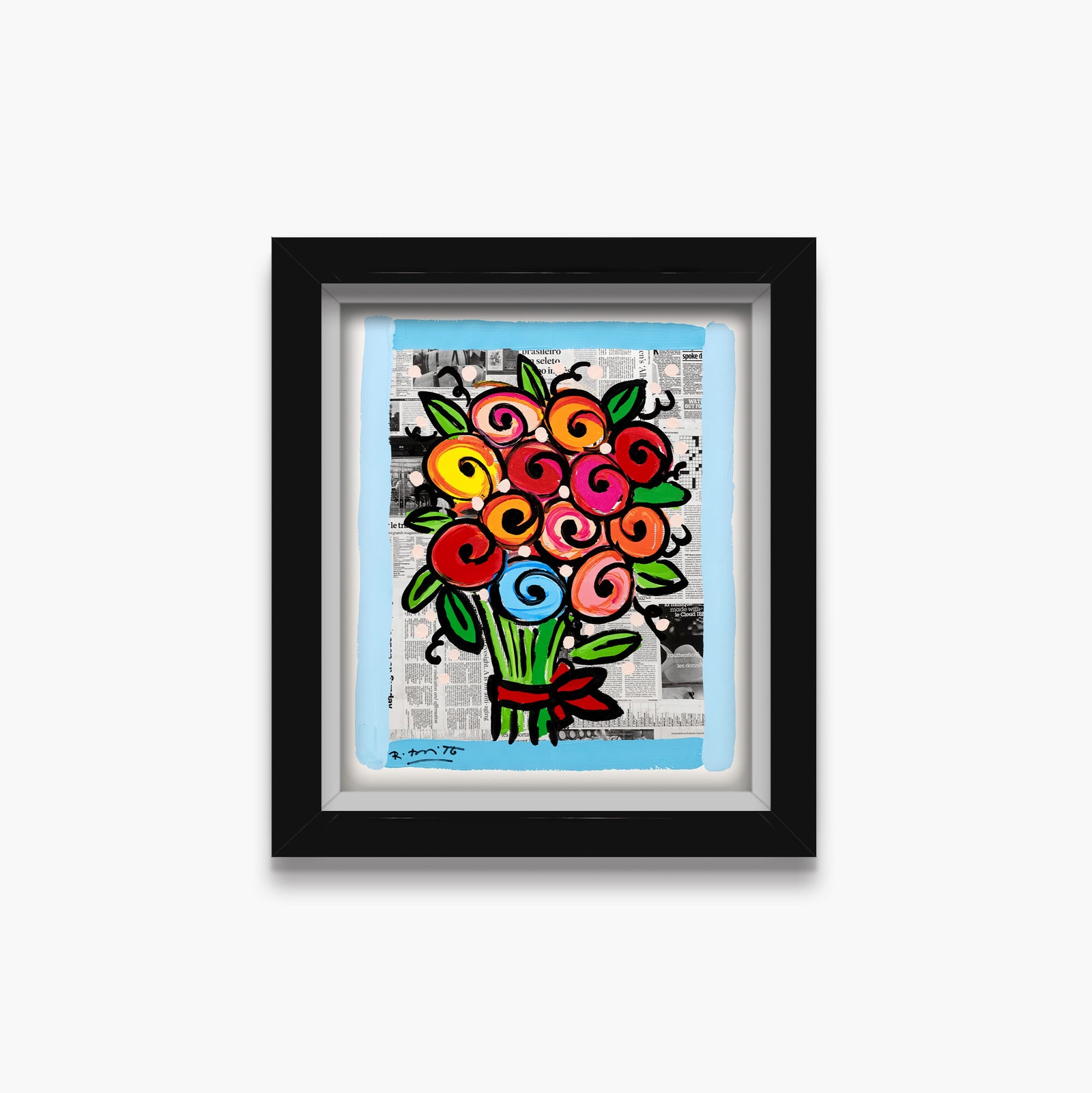 Madeline's Flowers - Mixed Media Original