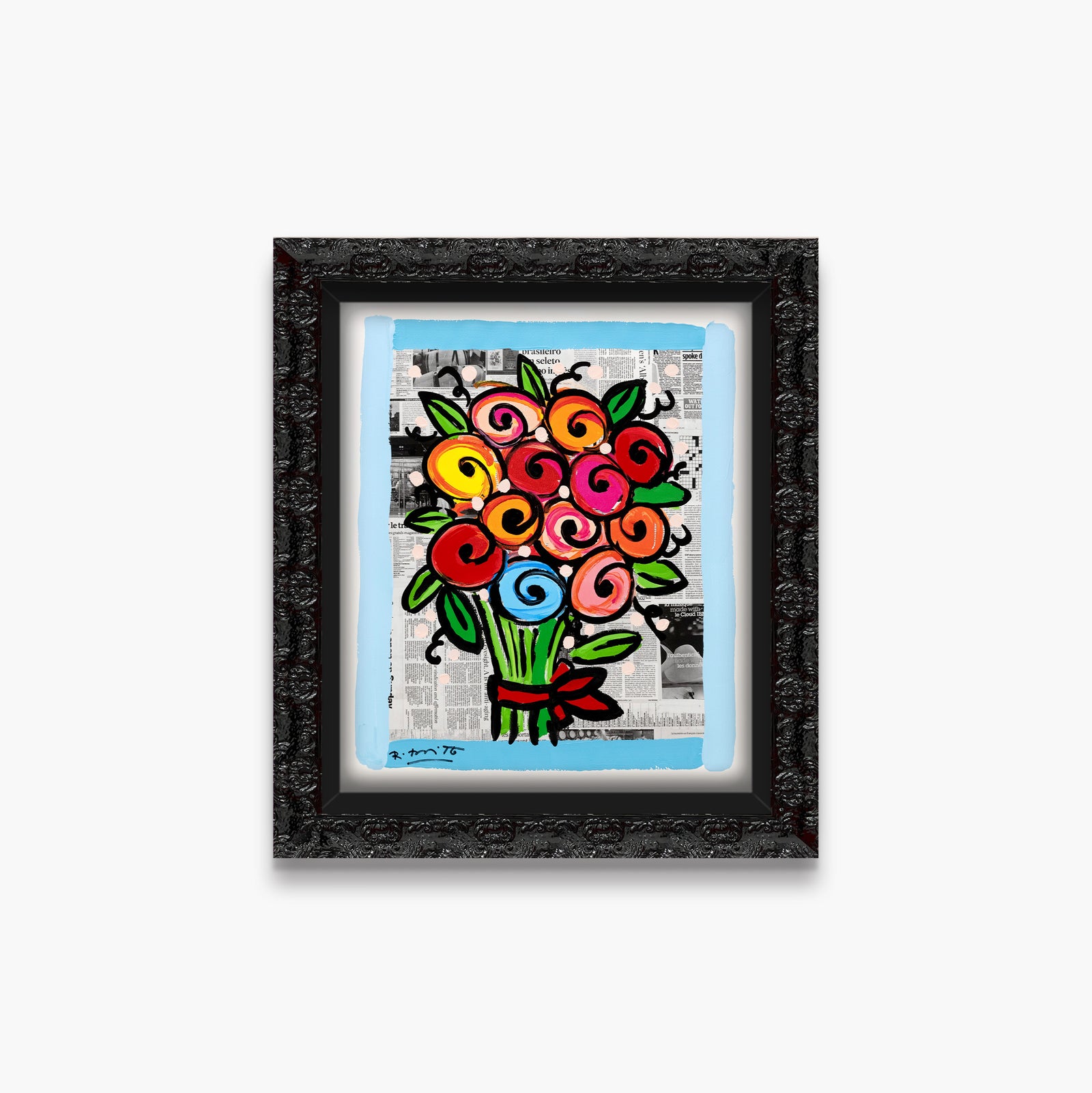 Madeline's Flowers - Mixed Media Original