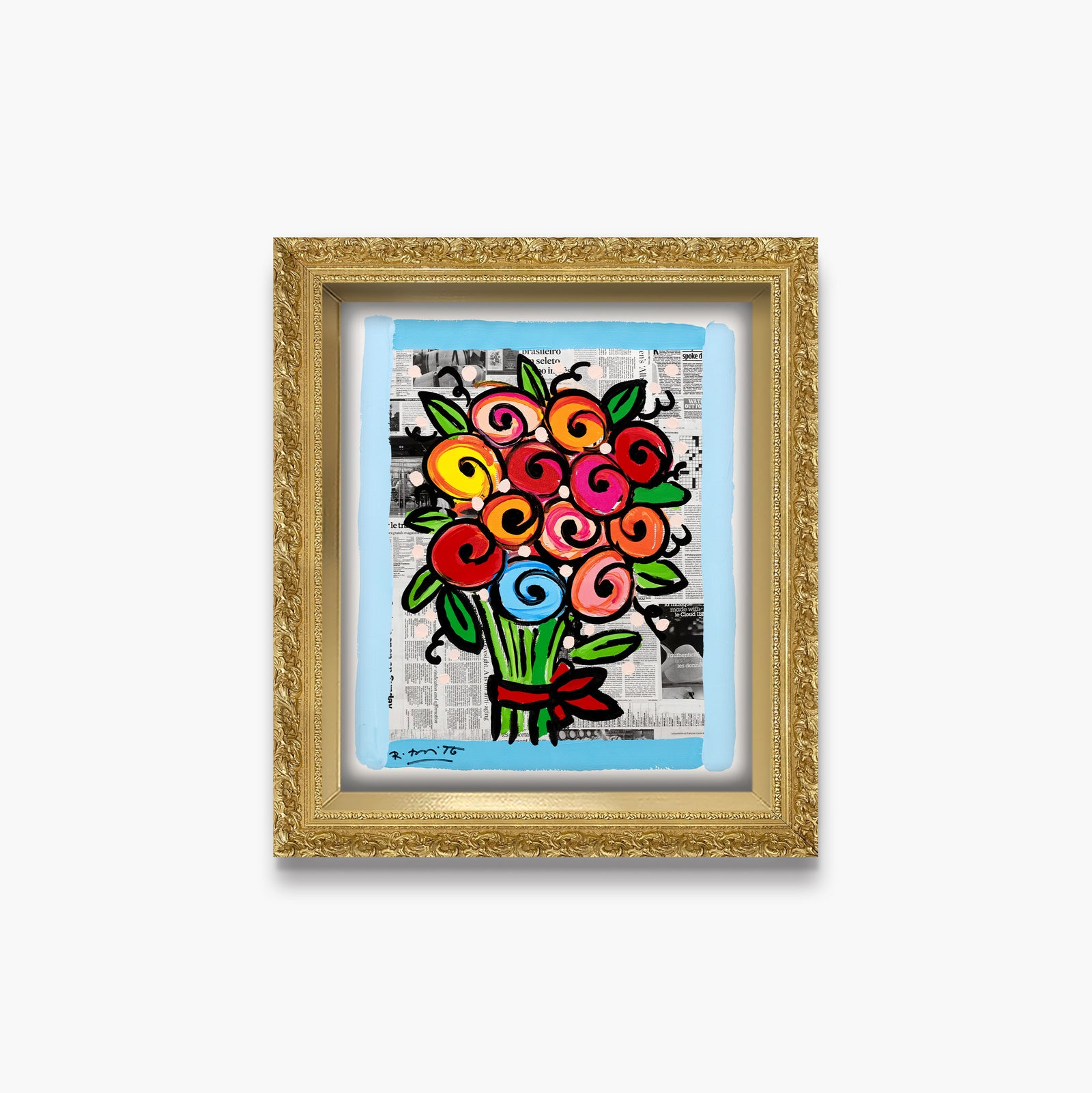 Madeline's Flowers - Mixed Media Original