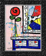 FLOWER ON THE TABLE - Mixed Media Original