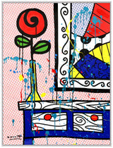 FLOWER ON THE TABLE - Mixed Media Original