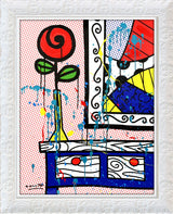 FLOWER ON THE TABLE - Mixed Media Original
