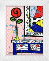 FLOWER ON THE TABLE - Mixed Media Original