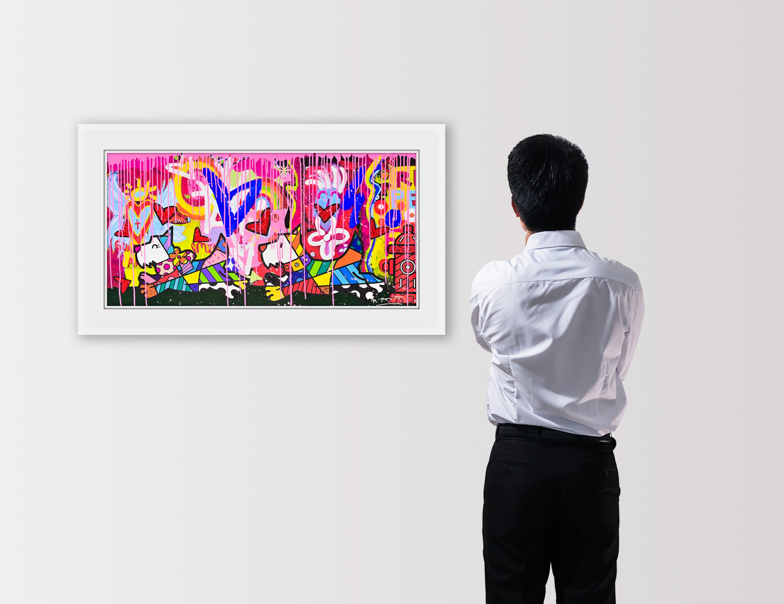 Catch Me If You Can - Mixed Media Original