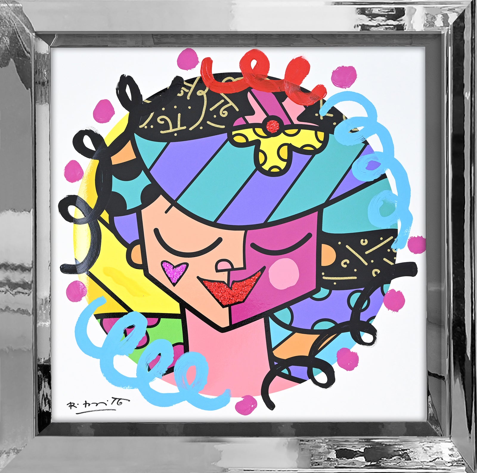 Pink Face - Mixed Media Original