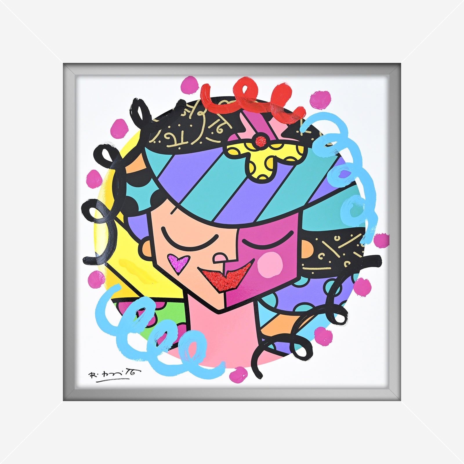 Pink Face - Mixed Media Original