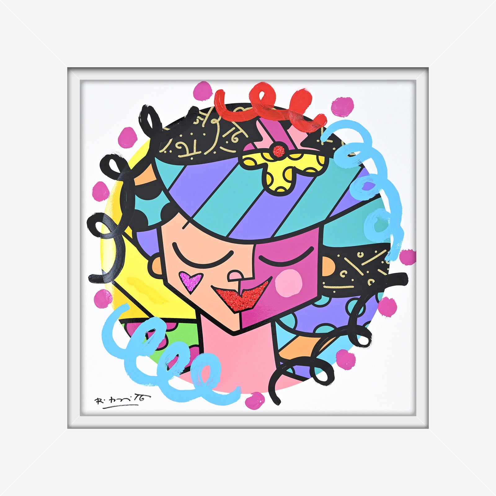 Pink Face - Mixed Media Original