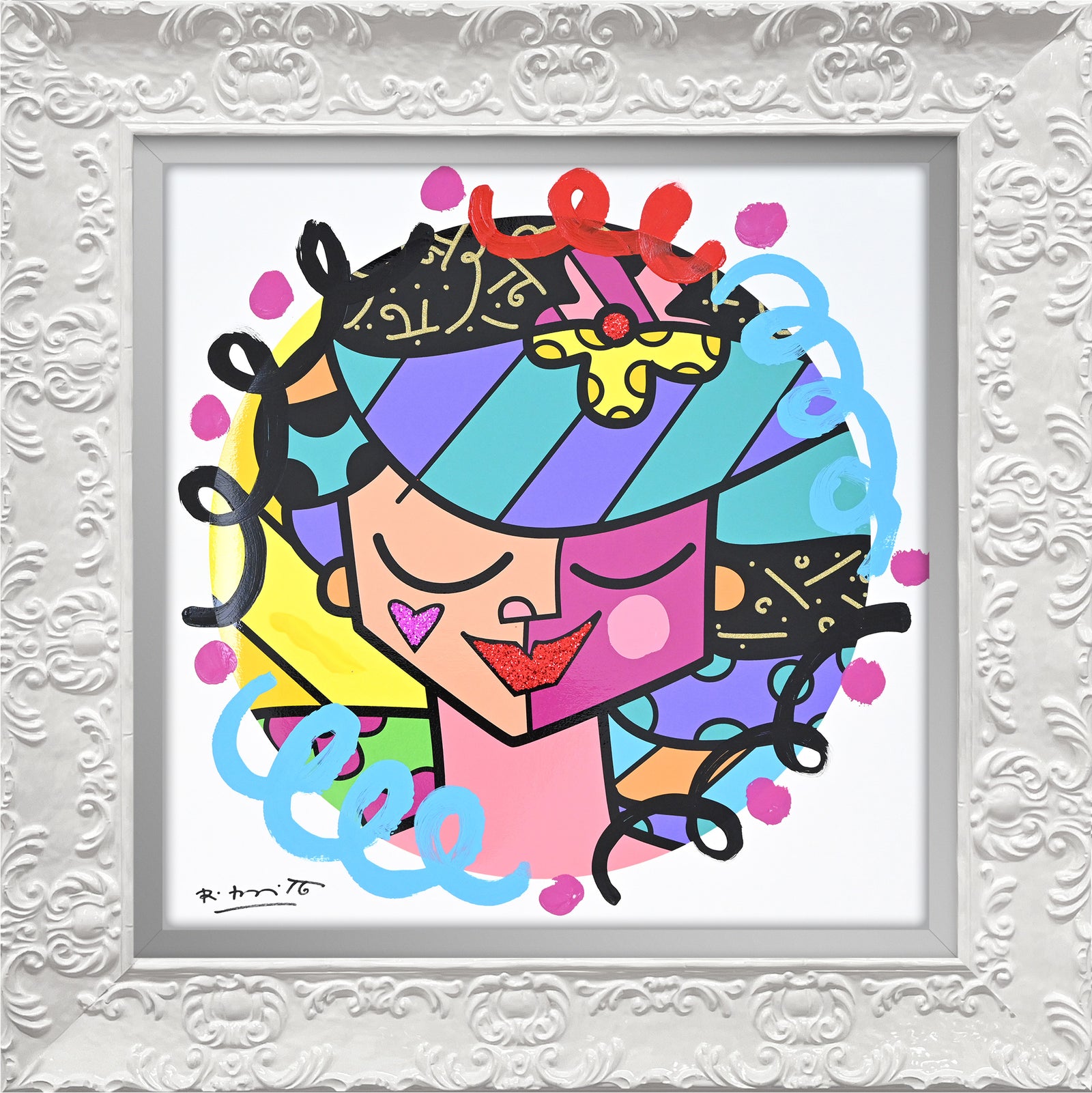 Pink Face - Mixed Media Original