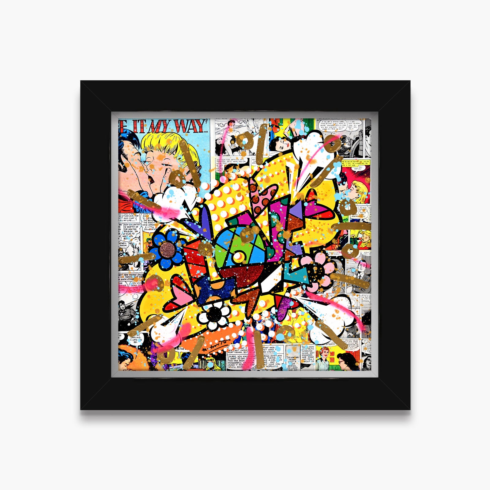 Pop Love - Mixed Media Original