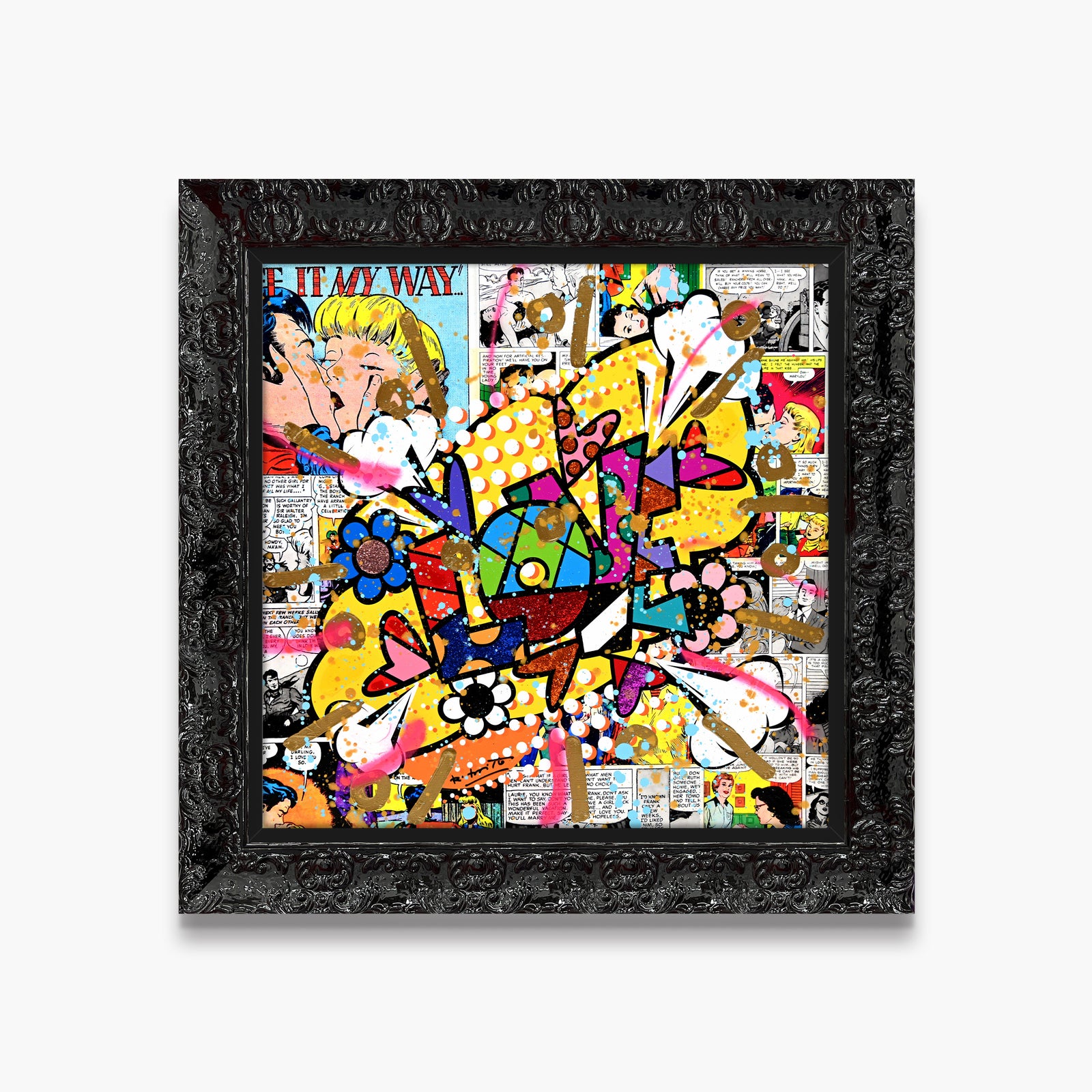 Pop Love - Mixed Media Original