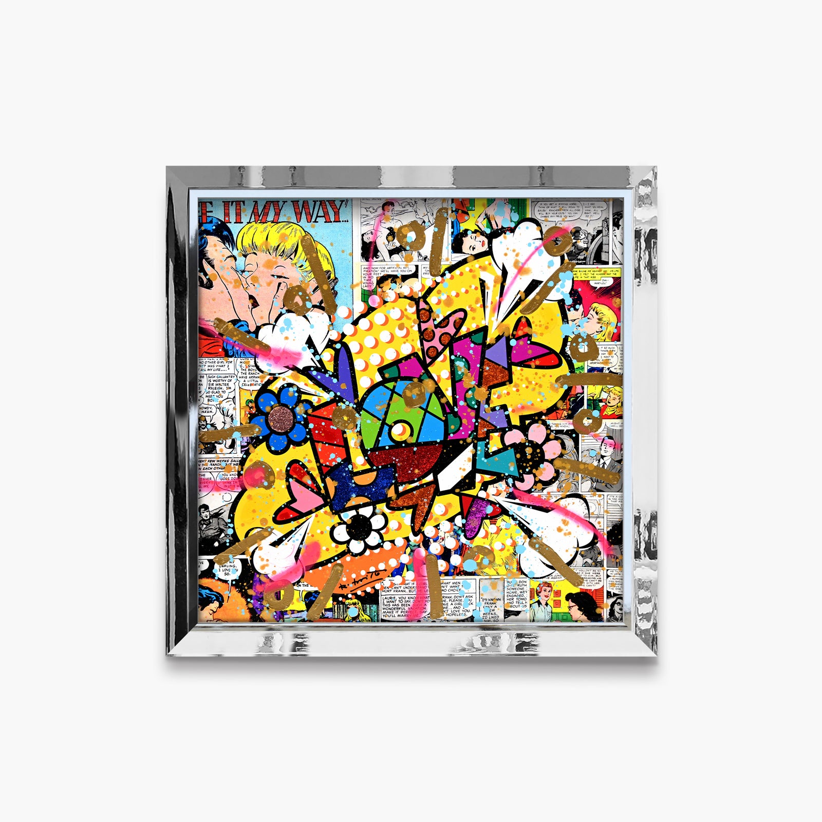 Pop Love - Mixed Media Original