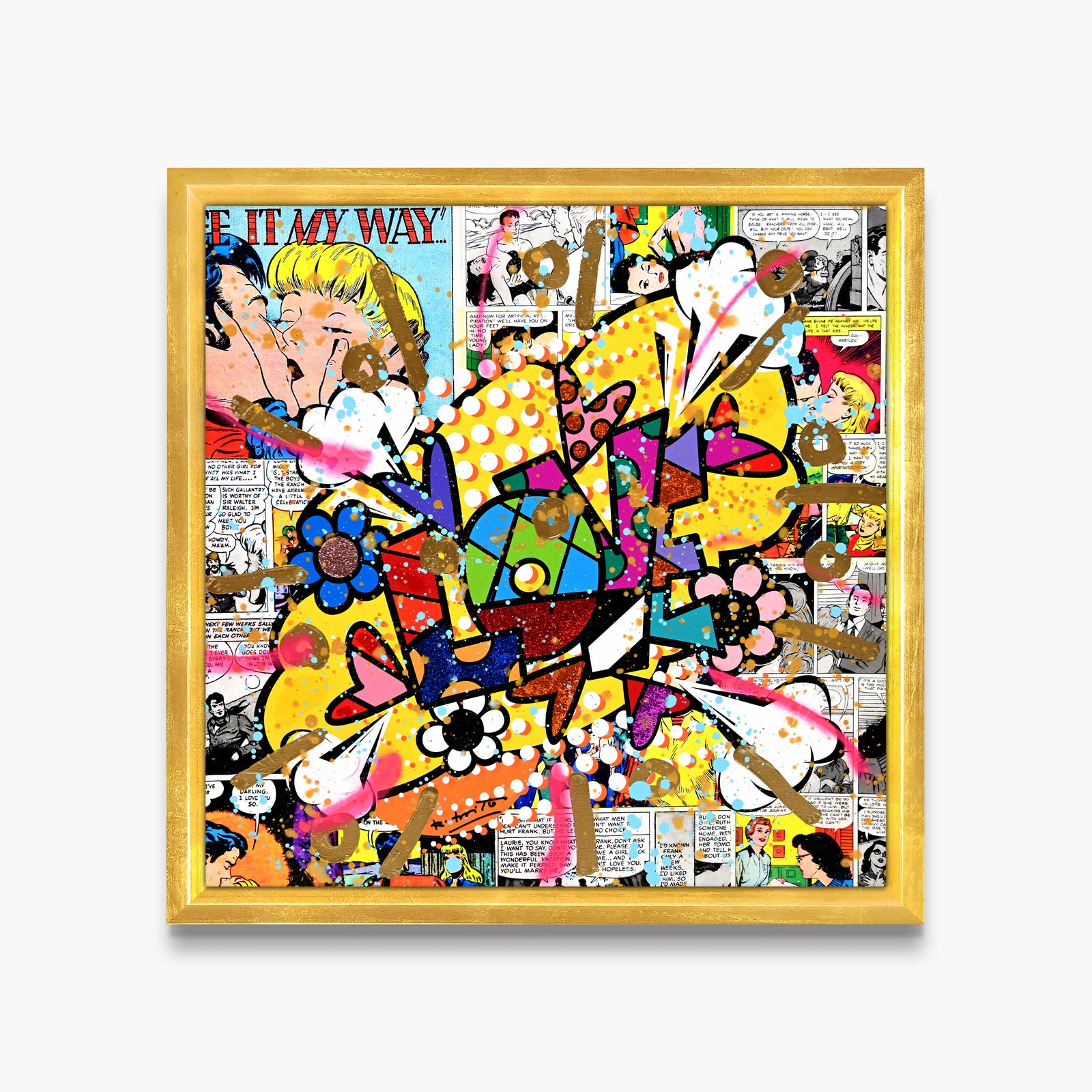 Pop Love - Mixed Media Original