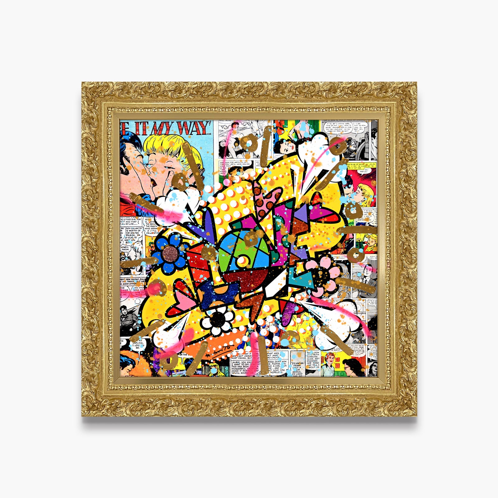 Pop Love - Mixed Media Original