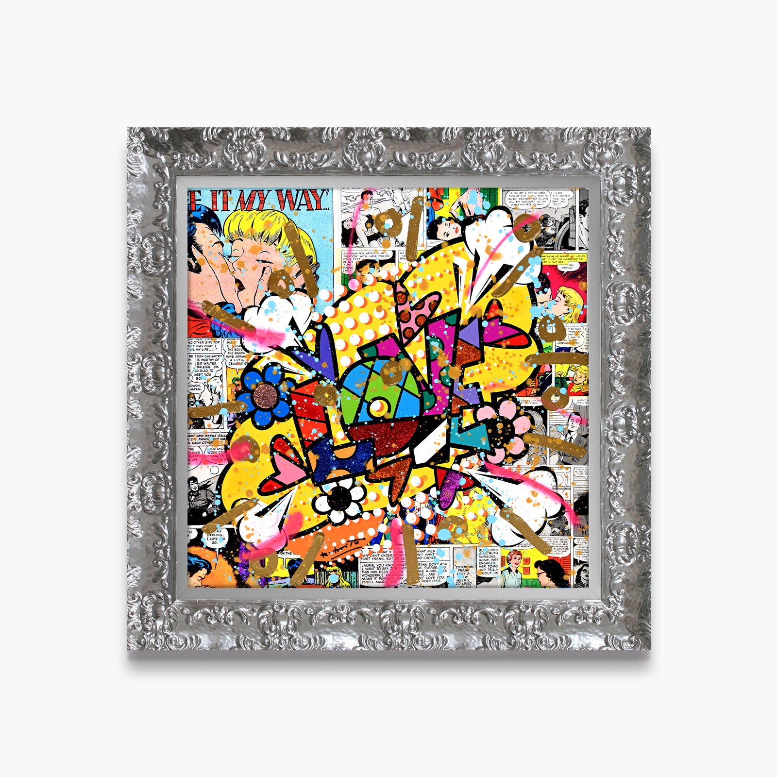 Pop Love - Mixed Media Original