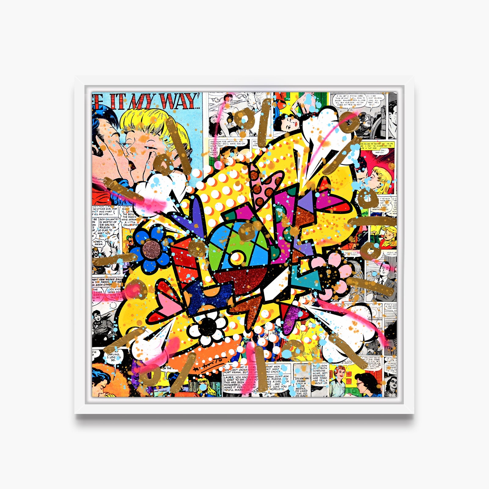 Pop Love - Mixed Media Original