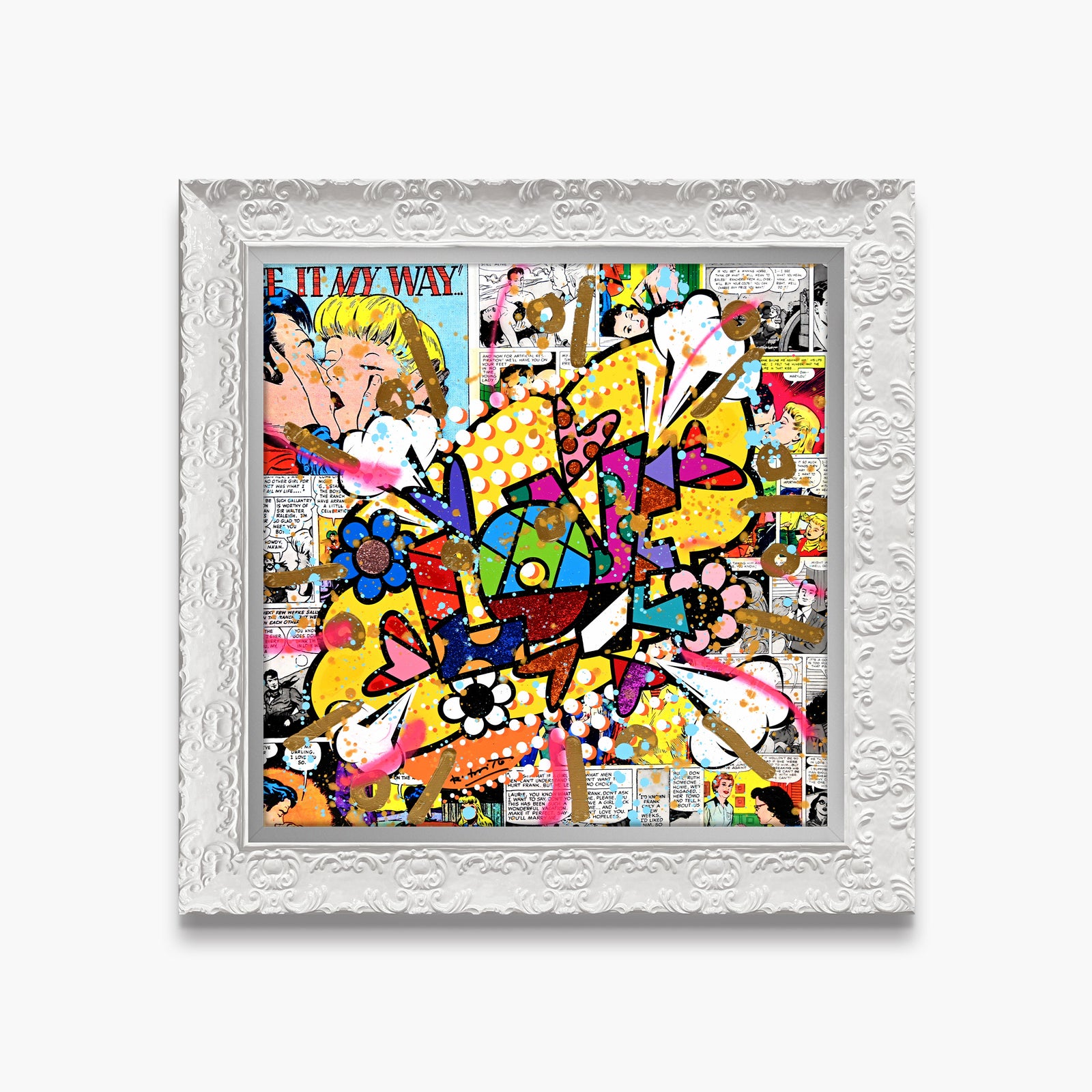 Pop Love - Mixed Media Original