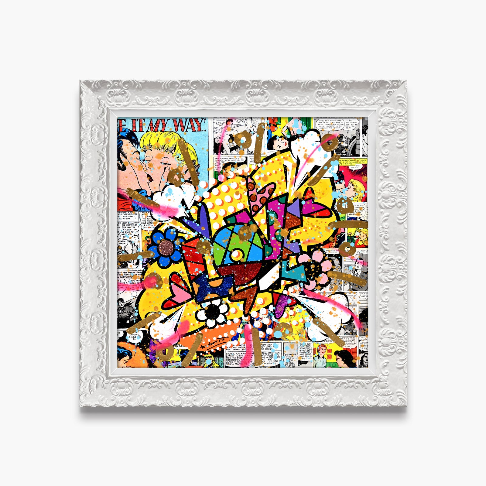 Pop Love - Mixed Media Original