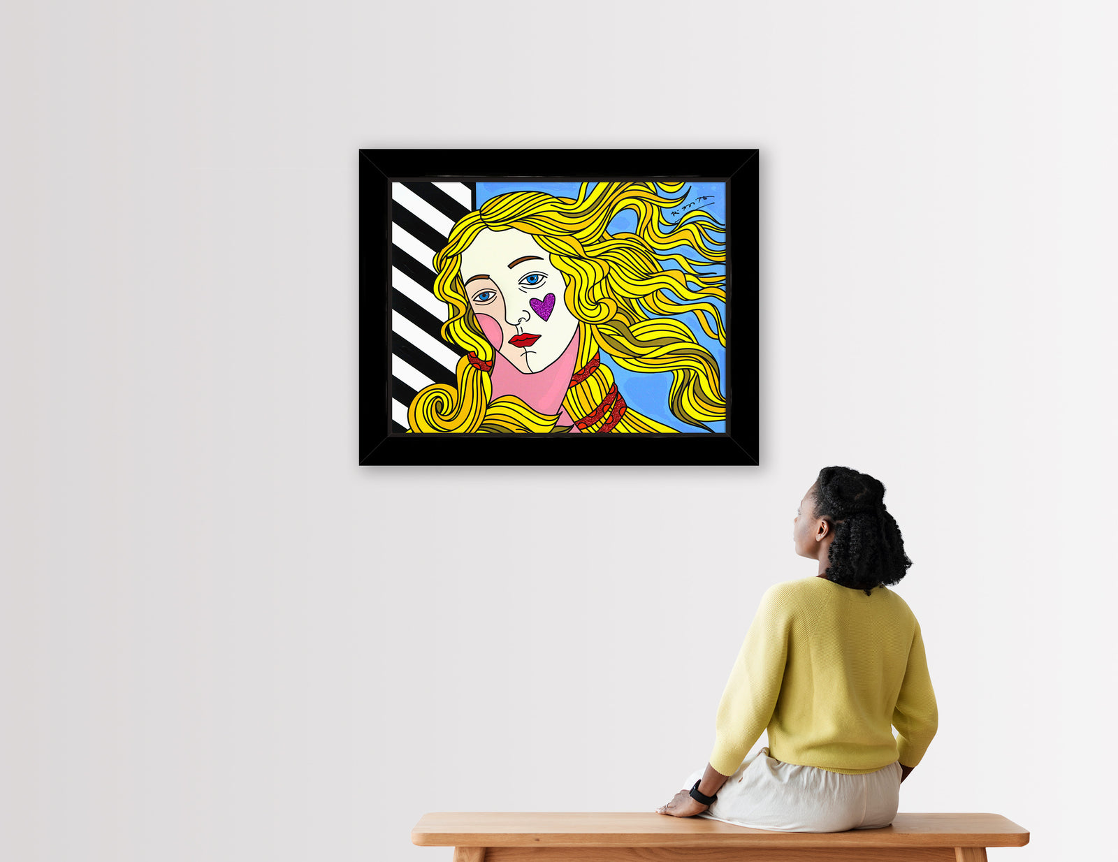 Venus Black & White - Mixed Media Original