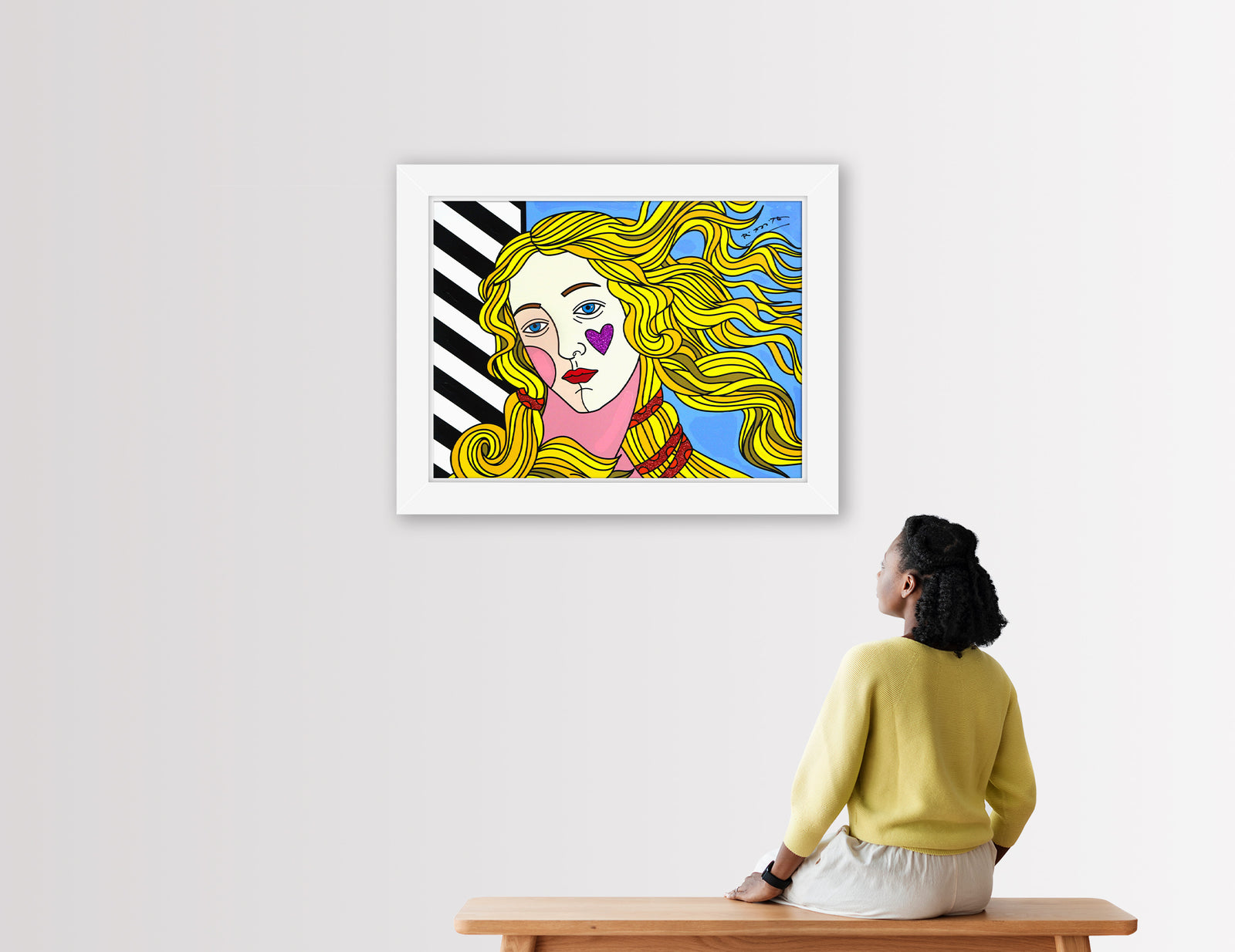 Venus Black & White - Mixed Media Original