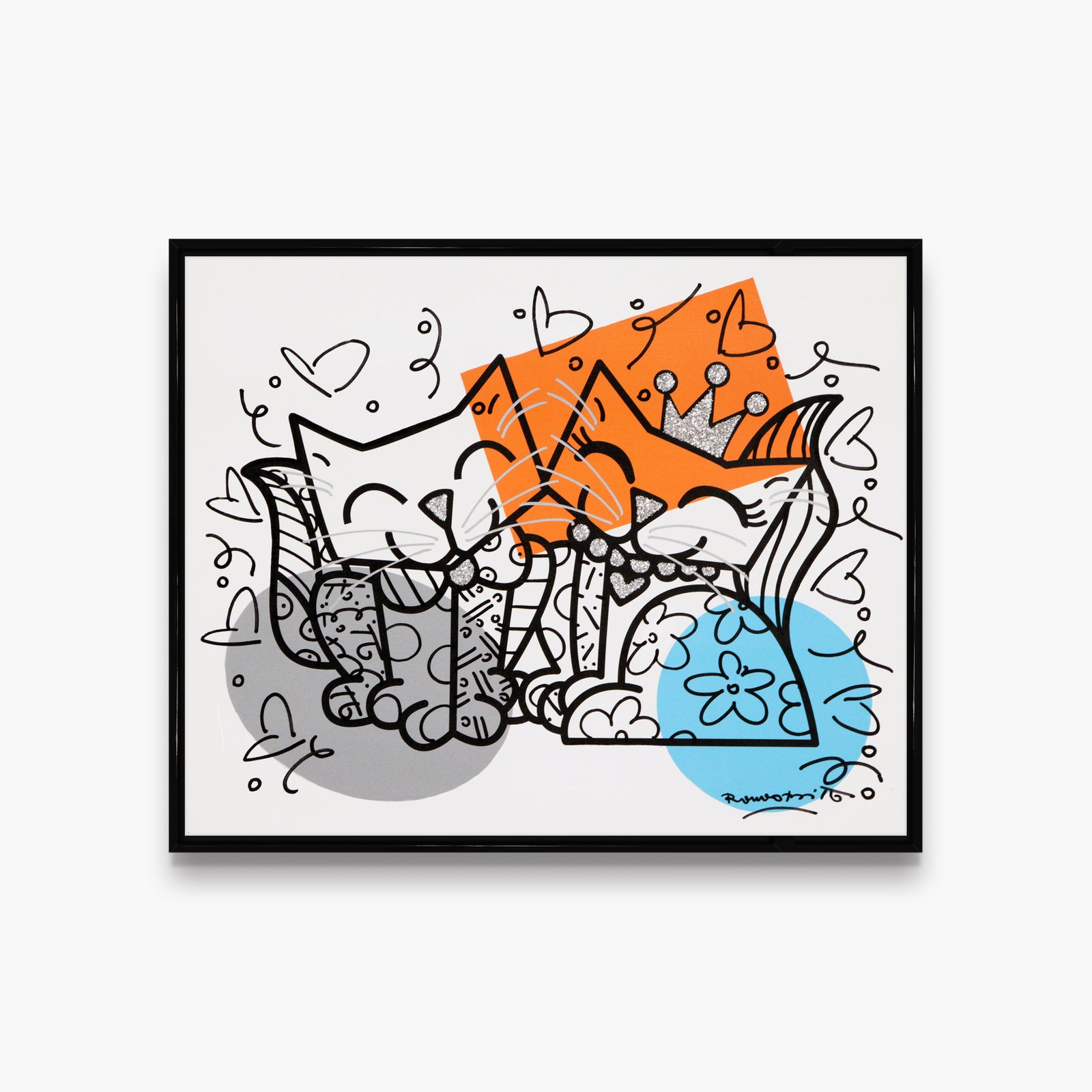 Cats Romance - Mixed Media Original