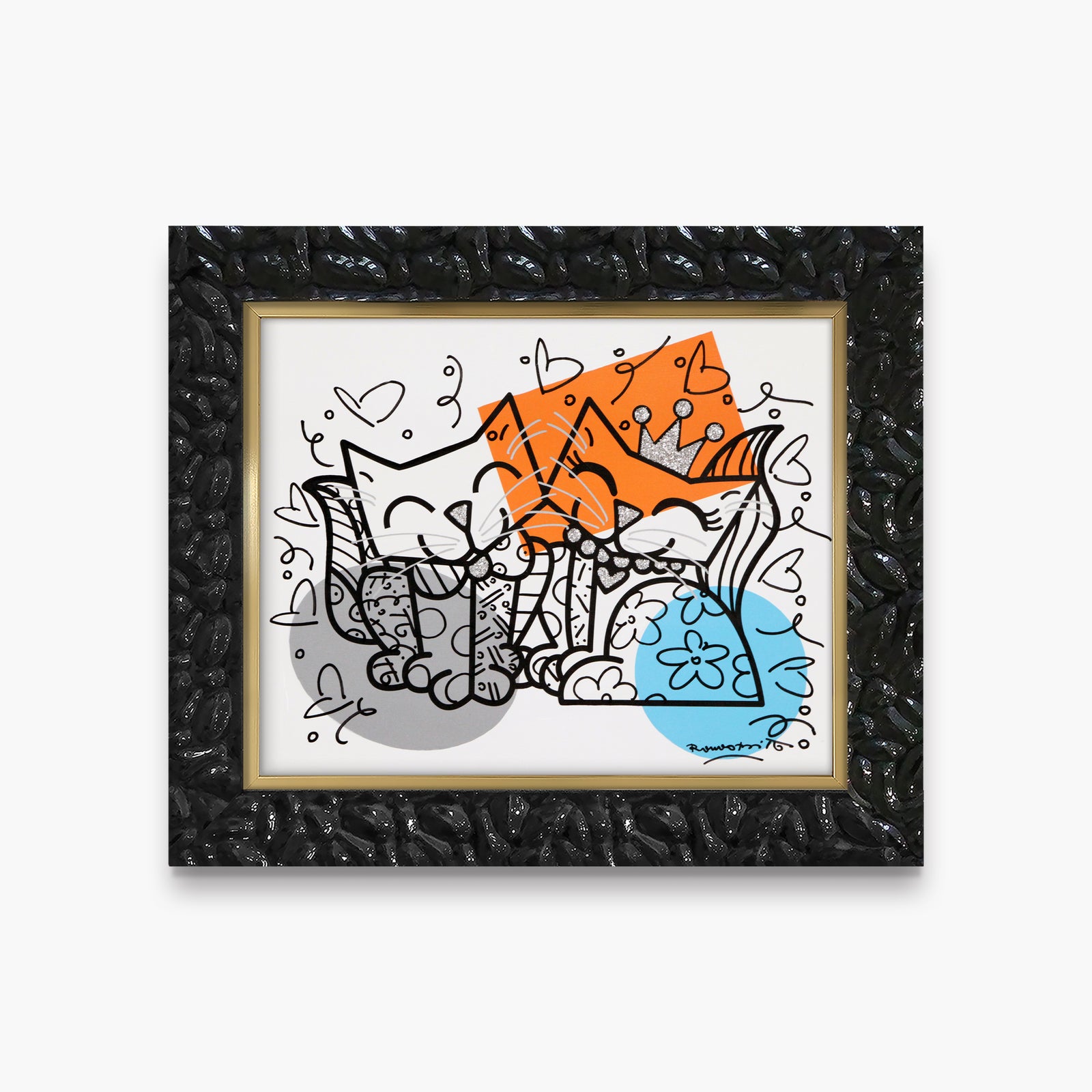 Cats Romance - Mixed Media Original