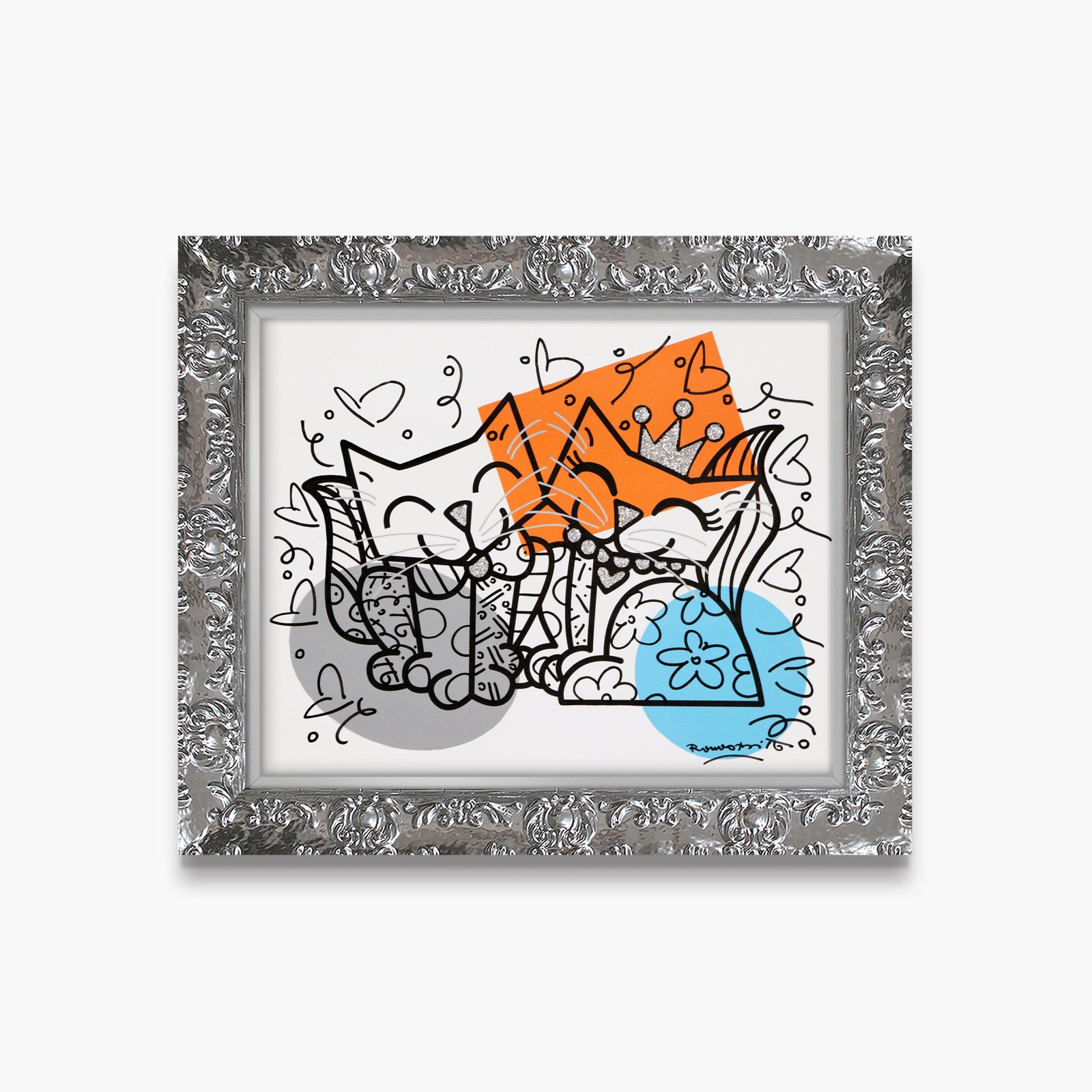Cats Romance - Mixed Media Original