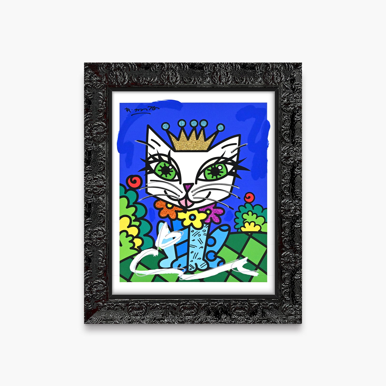 Royalty Cat - Mixed Media Original