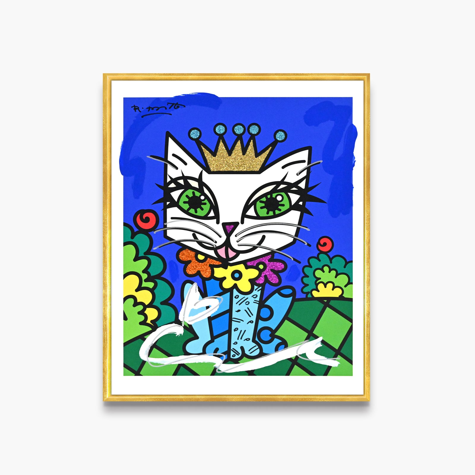 Royalty Cat - Mixed Media Original