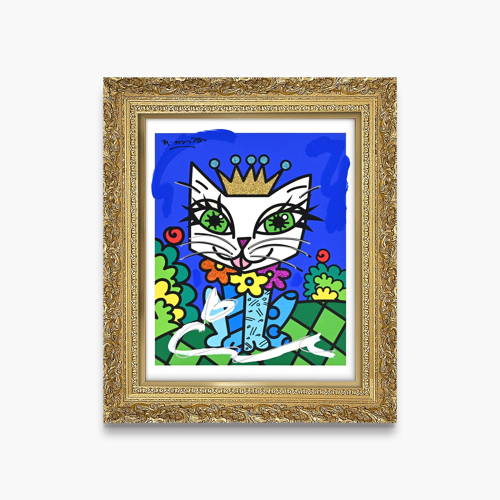 Royalty Cat - Mixed Media Original