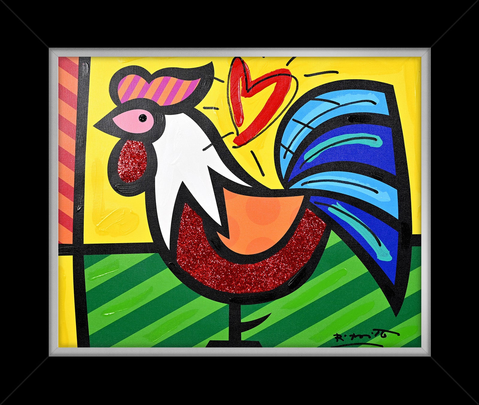 Rooster - Mixed Media Original