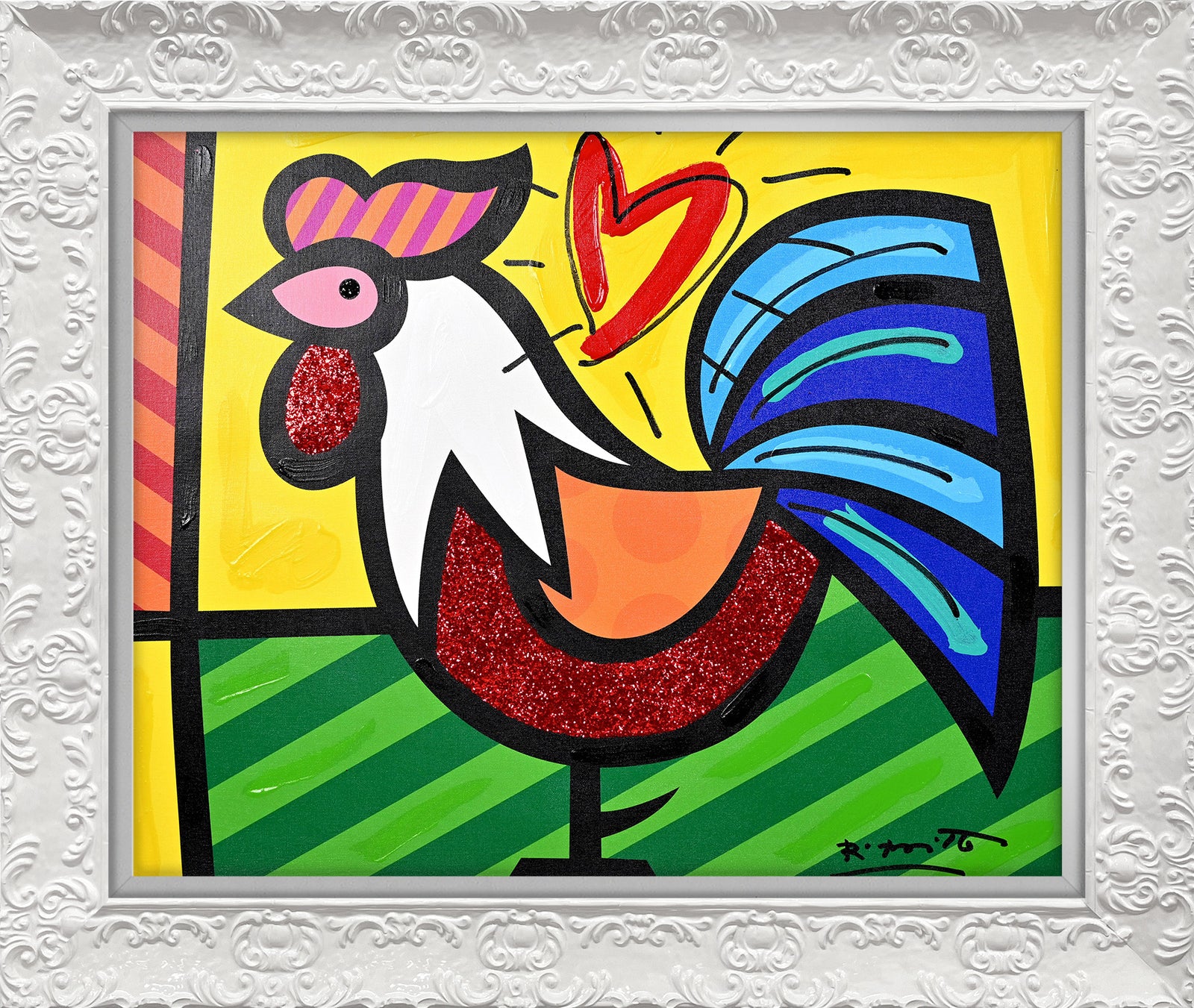 Rooster - Mixed Media Original