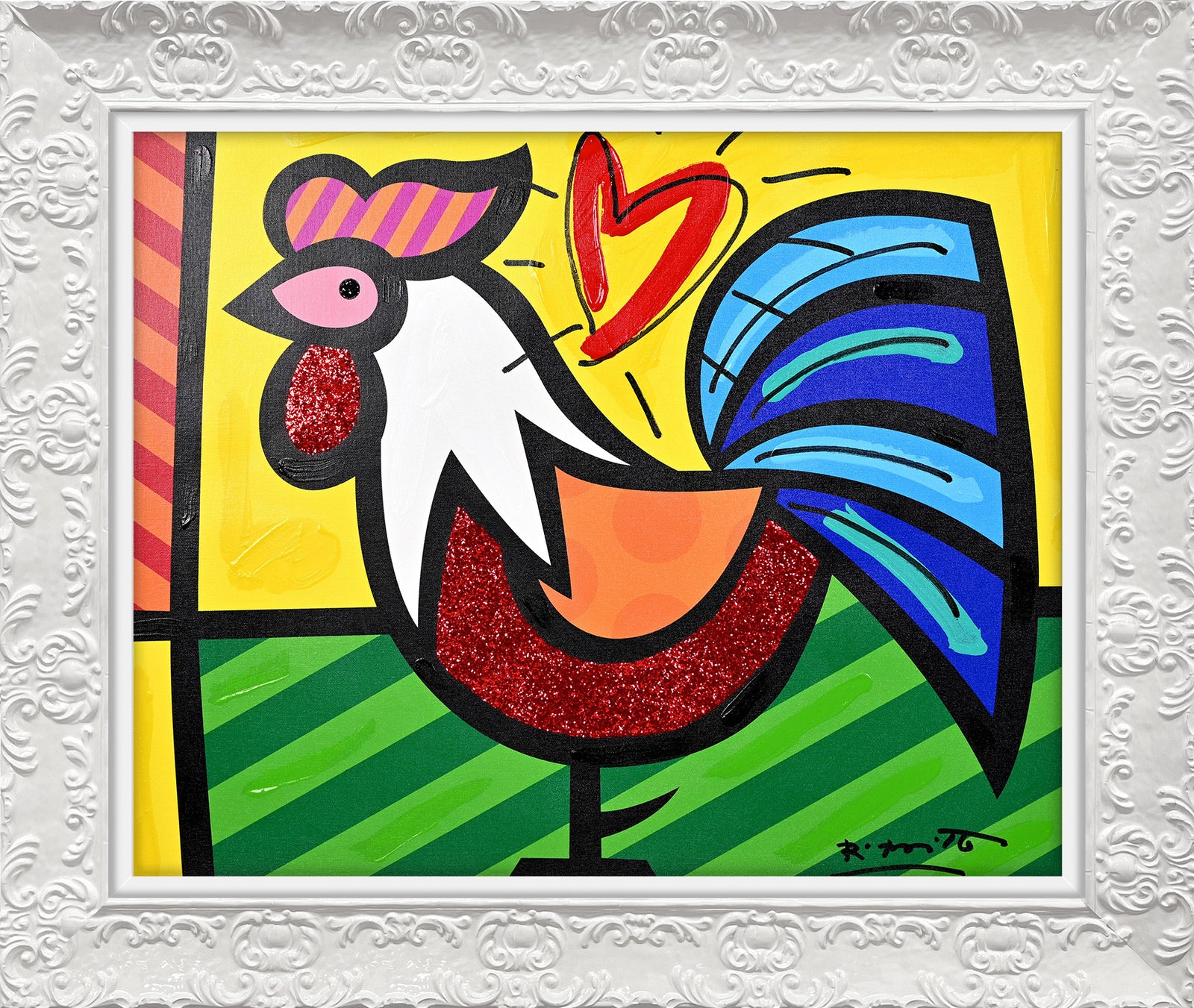 Rooster - Mixed Media Original