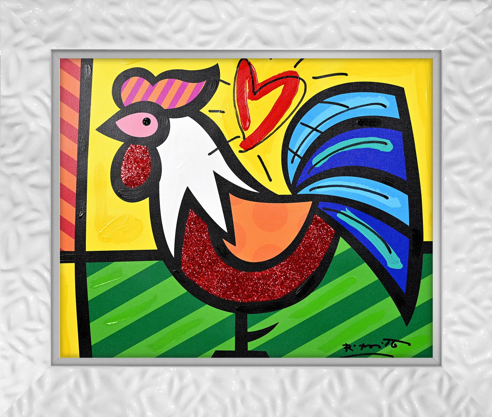 Rooster - Mixed Media Original