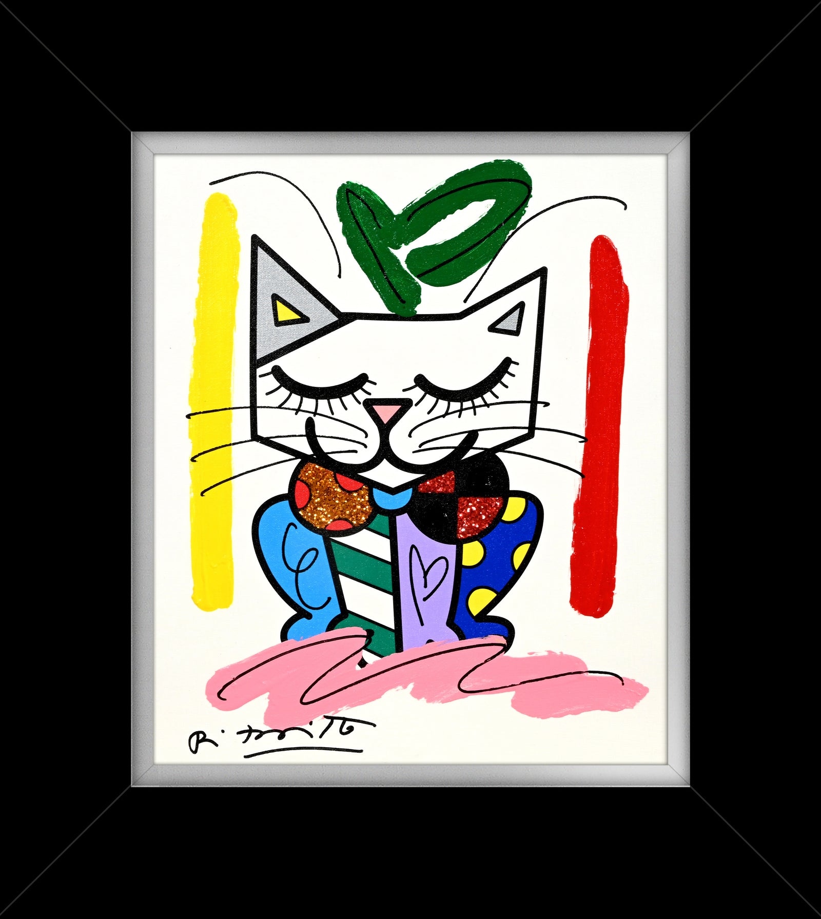 Sam Cat - Mixed Media Original