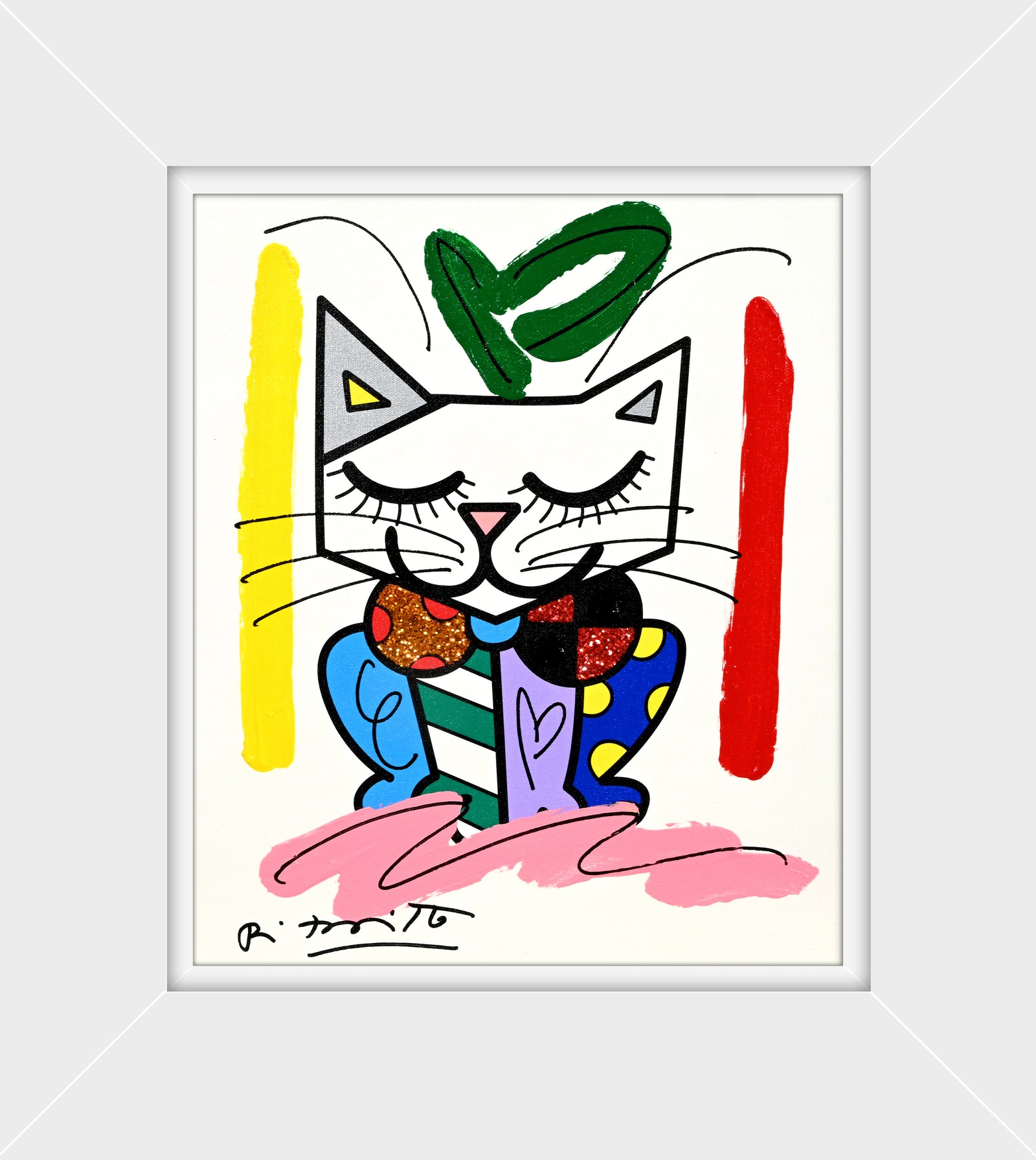 Sam Cat - Mixed Media Original