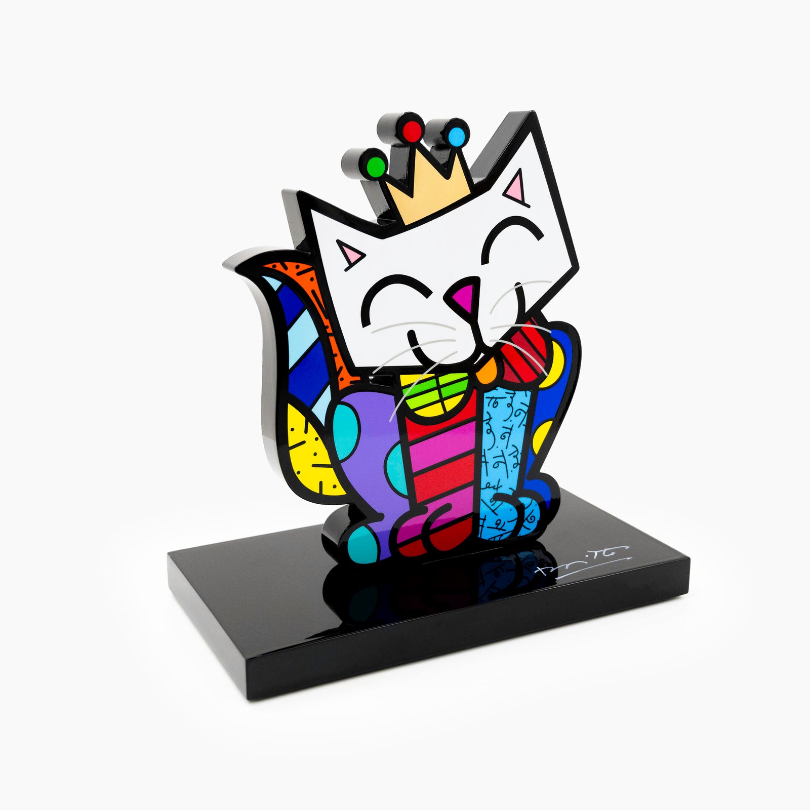 cat black base limited edition colorful decorative collectible gift idea