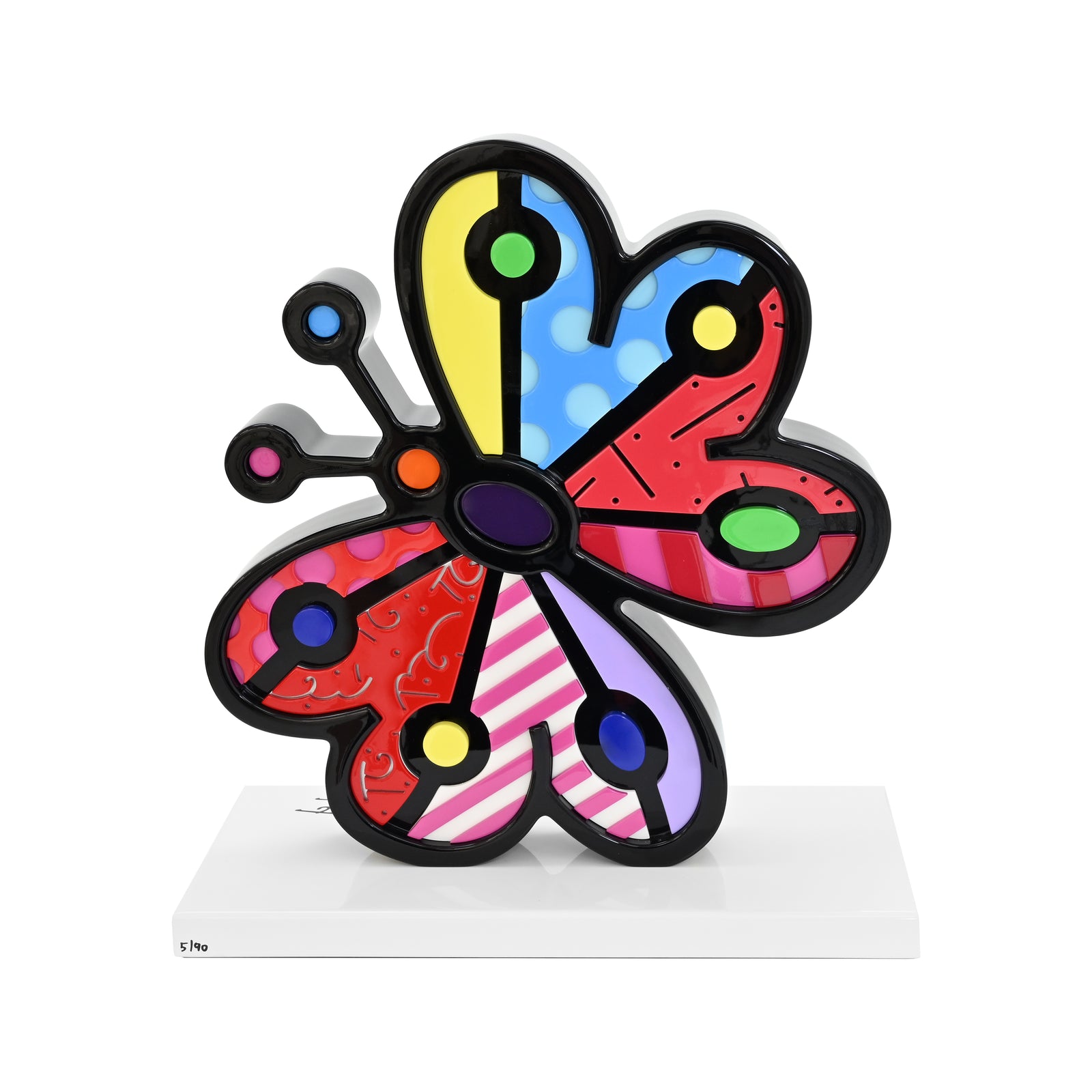 Butterfly (White Base) - Limited Edition Sculpture