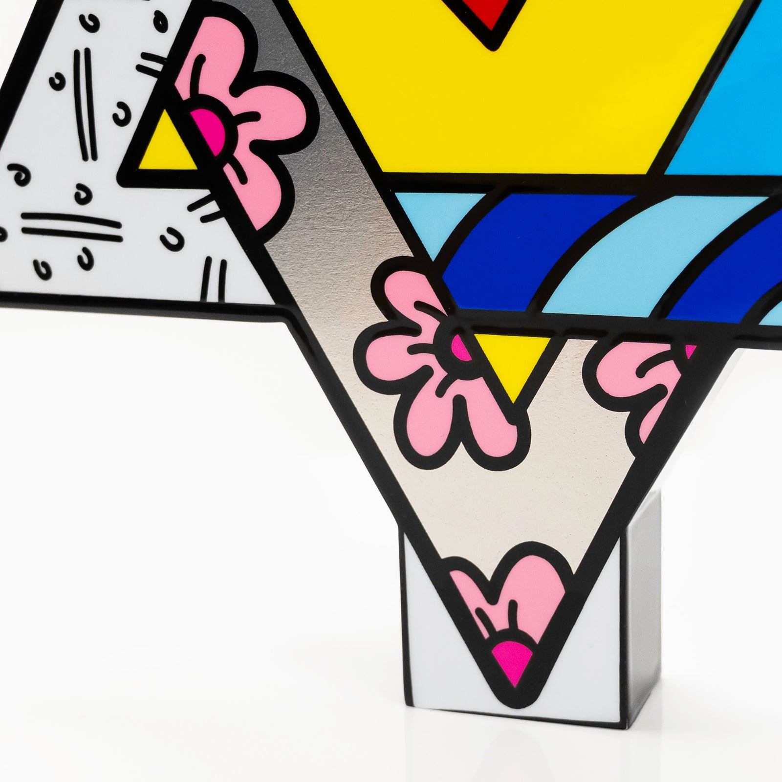 modern pop art star of david white base vibrant home decor