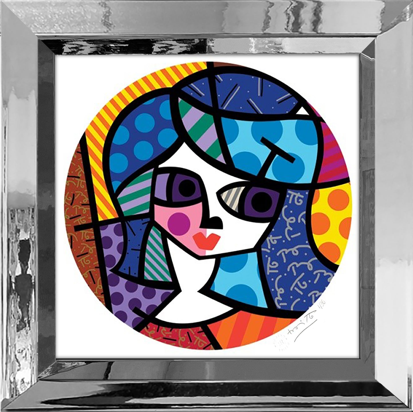 Romero Britto grace serigraph contemporary pop art piece