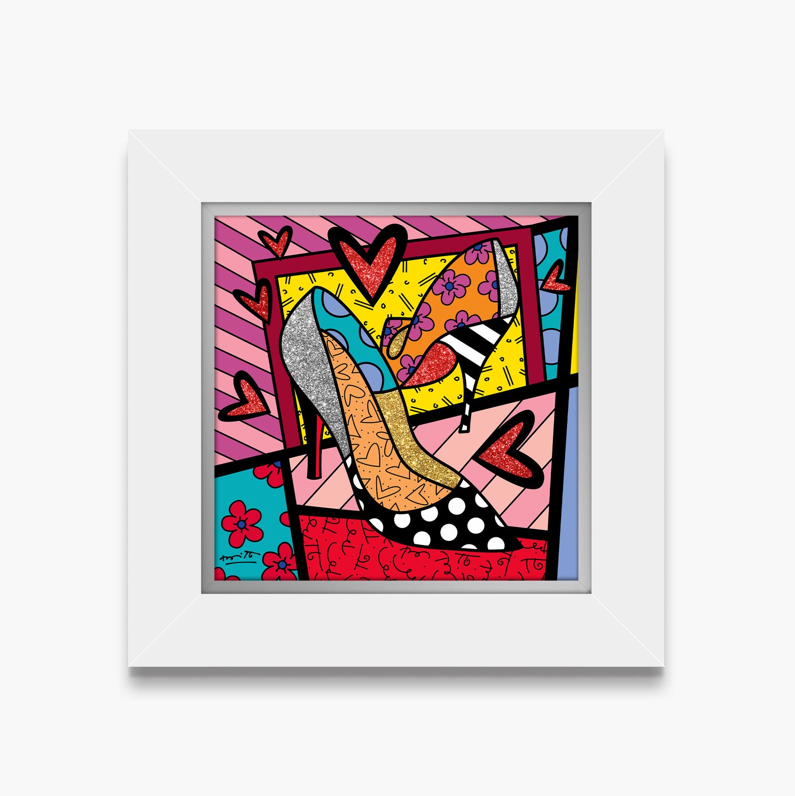 Romero Britto heels limited edition print contemporary pop art piece