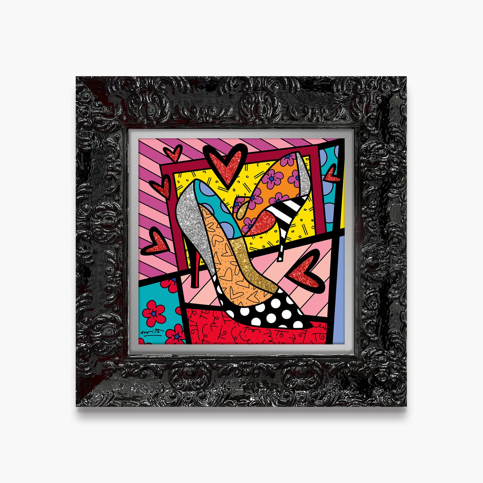 Romero Britto high heels limited edition print contemporary pop art piece